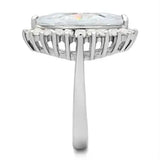 SS027 - Silver 925 Sterling Silver Ring with AAA Grade CZ in Clear - Alamode - Flyclothing LLC