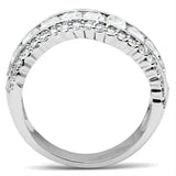 SS029 - Silver 925 Sterling Silver Ring with AAA Grade CZ in Clear - Alamode - Flyclothing LLC