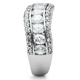 SS029 - Silver 925 Sterling Silver Ring with AAA Grade CZ in Clear - Alamode - Flyclothing LLC
