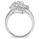 SS036 - Silver 925 Sterling Silver Ring with AAA Grade CZ in Clear - Alamode - Flyclothing LLC