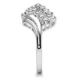 SS038 - Silver 925 Sterling Silver Ring with AAA Grade CZ in Clear - Alamode - Flyclothing LLC