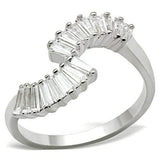 SS047 - Silver 925 Sterling Silver Ring with AAA Grade CZ in Clear - Alamode - Flyclothing LLC