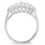 SS056 - Silver 925 Sterling Silver Ring with AAA Grade CZ in Clear - Alamode - Flyclothing LLC