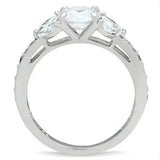 SS059 - Silver 925 Sterling Silver Ring with AAA Grade CZ in Clear - Alamode - Flyclothing LLC