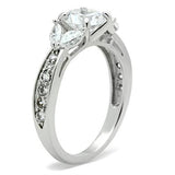 SS059 - Silver 925 Sterling Silver Ring with AAA Grade CZ  in Clear - Alamode