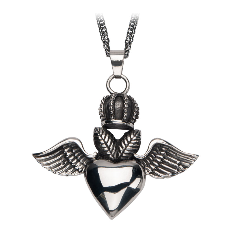 Colgante de alas de motorista de acero inoxidable para mujer de Inox Jewelry