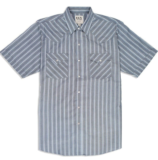 Men's Ely Cattleman Short Sleeve Stripe Western Snap Shirt - Ely Cattleman