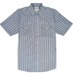 Men's Ely Cattleman Short Sleeve Stripe Western Snap Shirt - Ely Cattleman