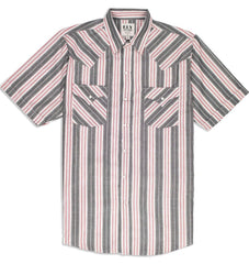 Men's Ely Cattleman Short Sleeve Stripe Western Snap Shirt - Ely Cattleman