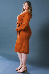 ADORABLE IDEAL SWEATER MIDI DRESS - Flying Tomato - Flyclothing LLC