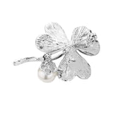 St Patrick's Day Clover Pearl Pin Brooch Green Clover Brooch Pin - Madeline Love - Flyclothing LLC