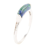 Stackable Blue and Green Azurite Sterling Silver Ring - Barse Jewelry