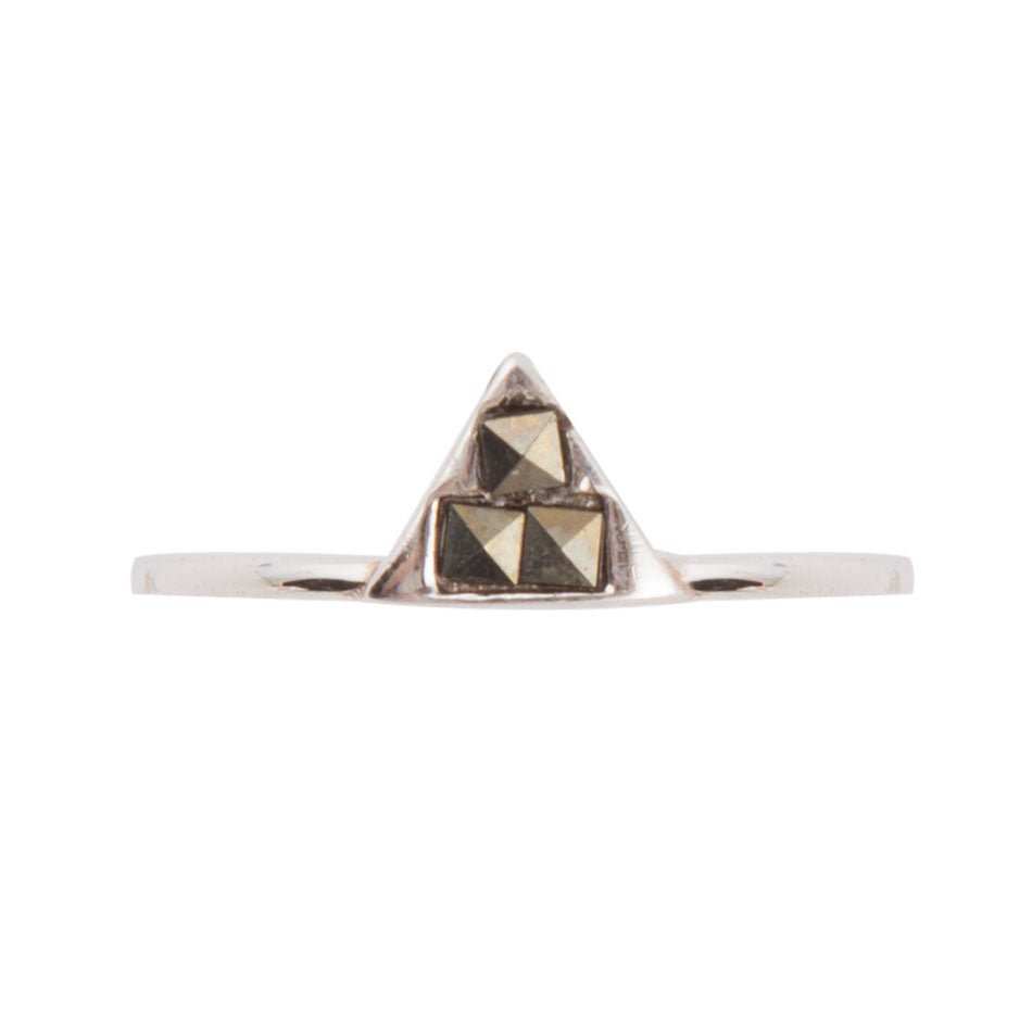 Stackable Marcasite and Sterling Silver Pyramid Ring - Barse Jewelry - Flyclothing LLC