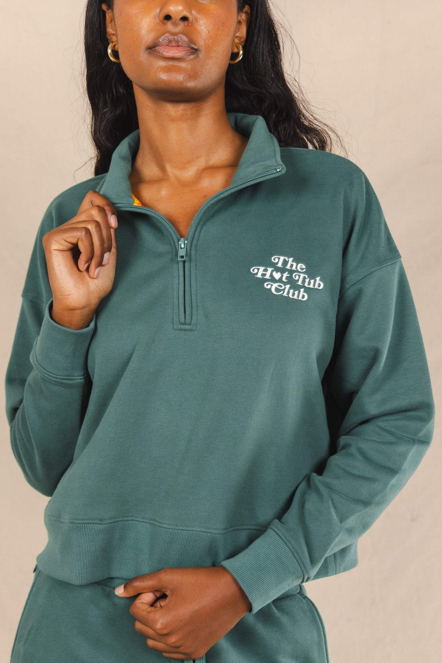 The Spruced Up | Green Sexy Terry™ Women’s Half Zip - Shinesty - Flyclothing LLC