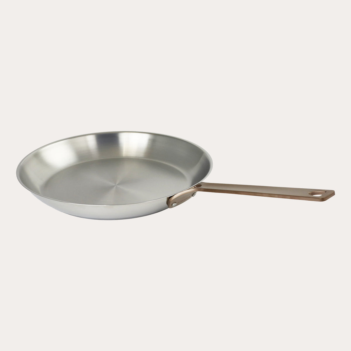 Stainless steel Frying pan with Antique Brass handle - CRISTEL USA - Flyclothing LLC