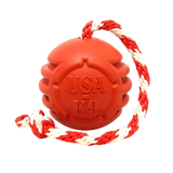 USA-K9 Stars and Stripes Rubber Dog Toy | K9 Handler Reward Toy | Red | USA Made - SodaPup/True Dogs, LLC - Flyclothing LLC