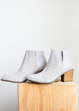 Shine Star Rhinestone Bootie in Silver - Naughty Monkey