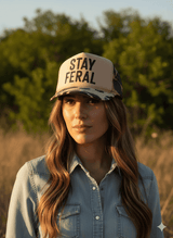 Stay Feral Camo Trucker Hat - Wild Junkie - Flyclothing LLC