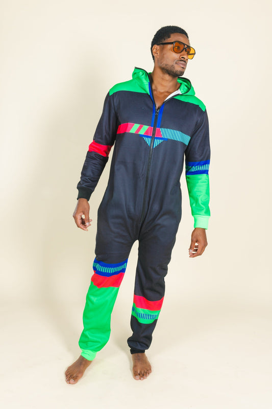 The Steep and Deep | Retro Black Onesie - Shinesty