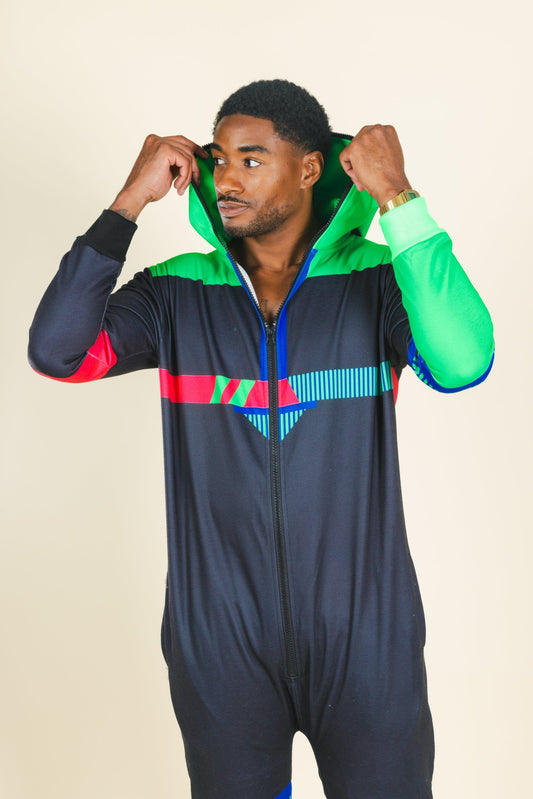 The Steep and Deep | Retro Black Onesie - Shinesty