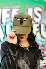 Steer Skull Patch Trucker Hat - Wild Junkie - Flyclothing LLC