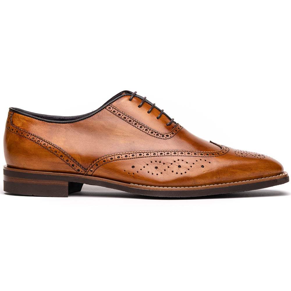 25-562-CML STEPHANO Wingtip Oxford Camel - Zelli Italia - Flyclothing LLC