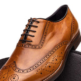 25-562-CML STEPHANO Wingtip Oxford Camel - Zelli Italia - Flyclothing LLC