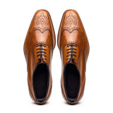 25-562-CML STEPHANO Wingtip Oxford Camel - Zelli Italia - Flyclothing LLC