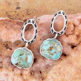 Sterling Silver Blue Turquoise Drop Earrings - Barse Jewelry - Flyclothing LLC