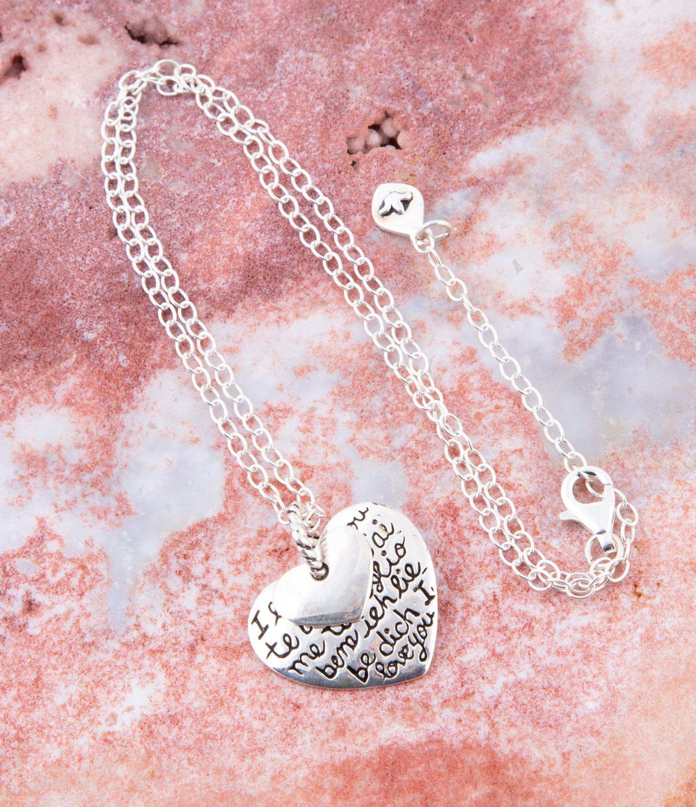 Sterling Silver Engraved Heart Pendant Neckalce - Barse Jewelry - Flyclothing LLC
