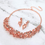 Stone Embellished Flower Collar Evening Necklace - Madeline Love - Flyclothing LLC