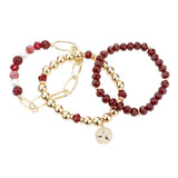 Stone Embellished North Star Charm Beaded Stretch Bracelets - Madeline Love - Flyclothing LLC