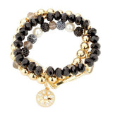 Stone Embellished North Star Charm Beaded Stretch Bracelets - Madeline Love - Flyclothing LLC