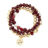 Stone Embellished North Star Charm Beaded Stretch Bracelets - Madeline Love - Flyclothing LLC
