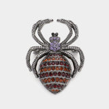 Stone Embellished Spider Pin Brooch - Madeline Love - Flyclothing LLC