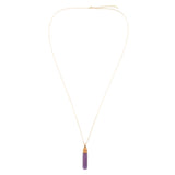 Straightaway Purple Amethyst Golden Necklace