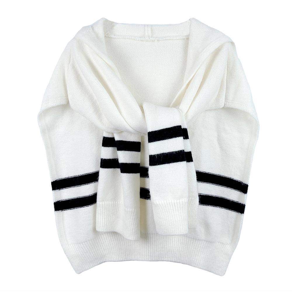 Striped Knit Hoodie Top - Madeline Love - Flyclothing LLC
