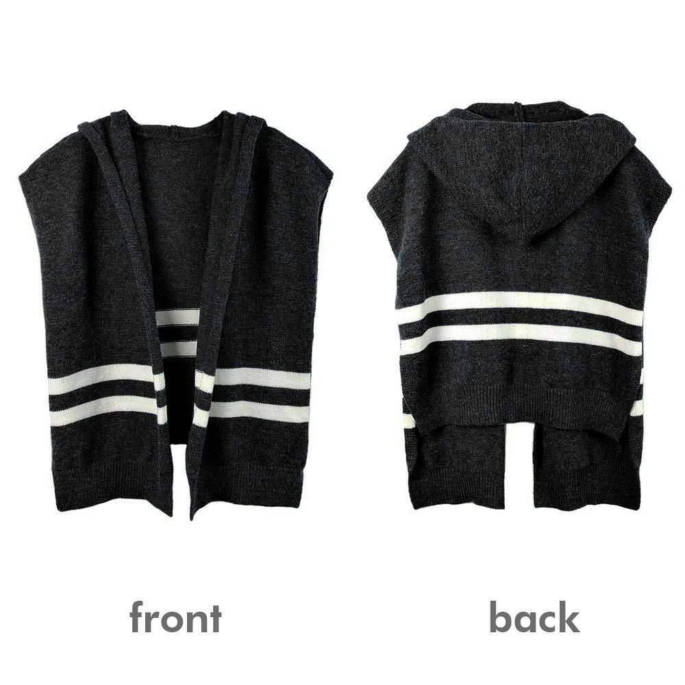 Striped Knit Hoodie Top - Madeline Love - Flyclothing LLC