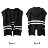 Striped Knit Hoodie Top - Madeline Love - Flyclothing LLC