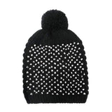 Studded Pom Beanie Hats - Madeline Love - Flyclothing LLC