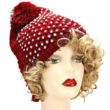 Studded Pom Beanie Hats - Madeline Love - Flyclothing LLC