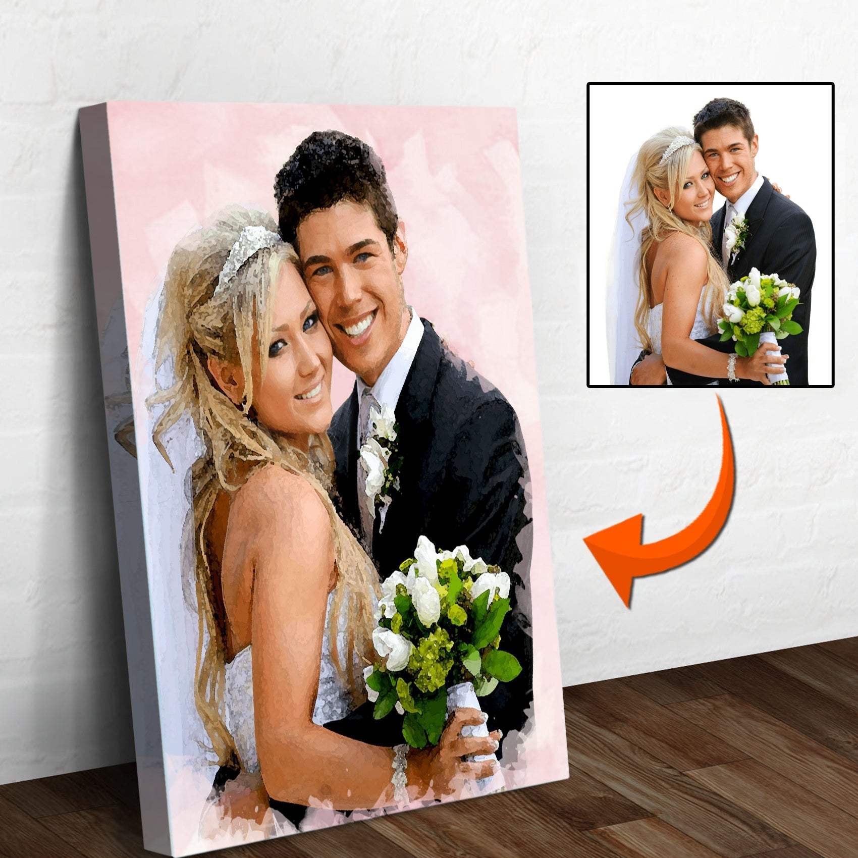 Couple Watercolor Sign II - Tailored Canvases - Flyclothing LLC