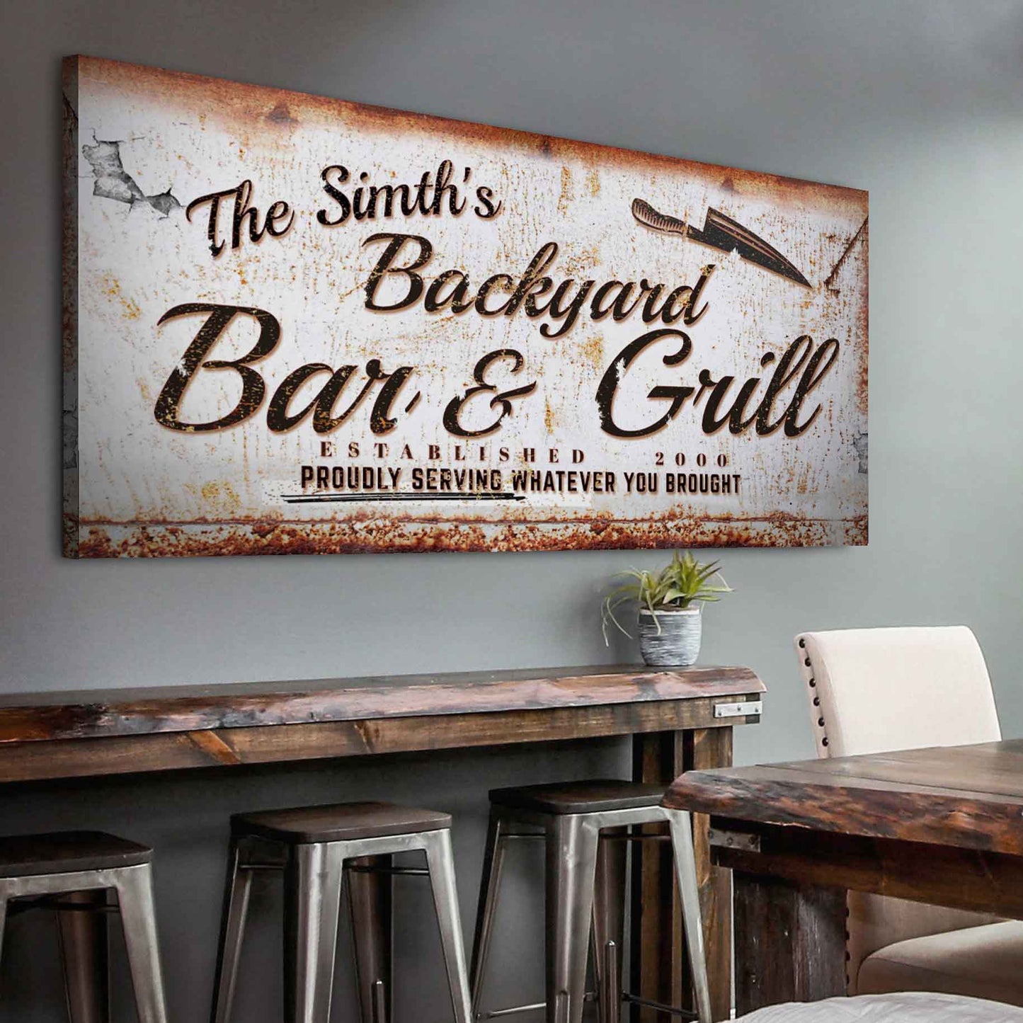 Backyard Bar & Grill Sign II - Tailored Canvases - Flyclothing LLC