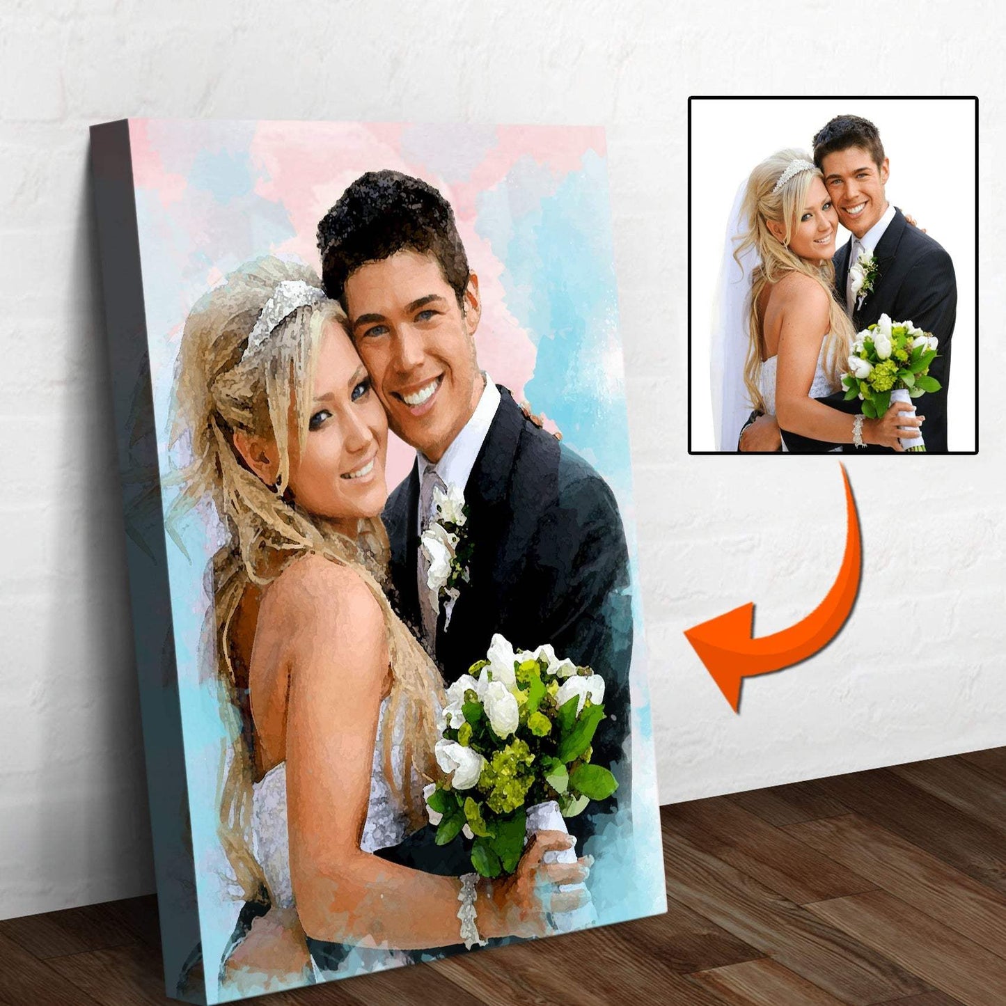 Couple Watercolor Sign II - Tailored Canvases - Flyclothing LLC