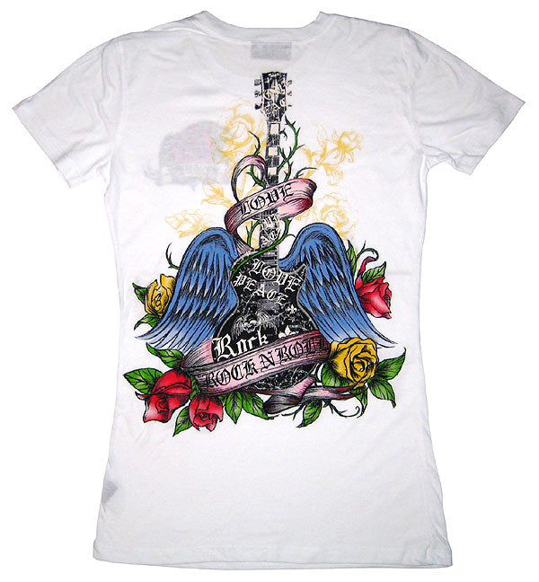 Sugar & Rox Love Guitar Tee - Sugar and Rox - Flyclothing LLC
