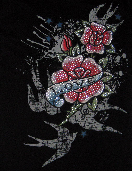 Sugar & Rox Love Swallows Tee - Sugar and Rox - Flyclothing LLC