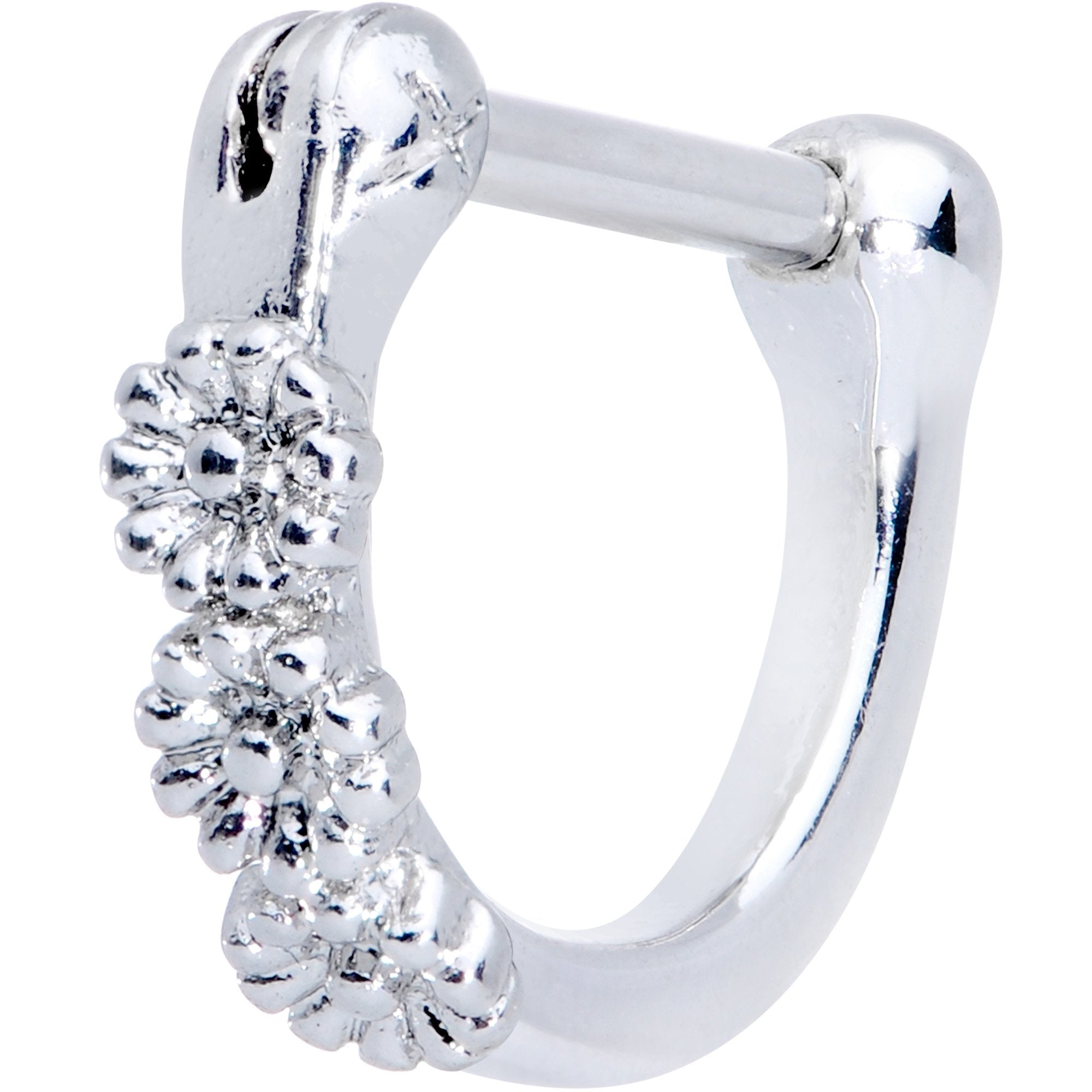 16G 1/4 Daisy Chain Flower Hinged Cartilage Clicker - BodyCandy - Flyclothing LLC
