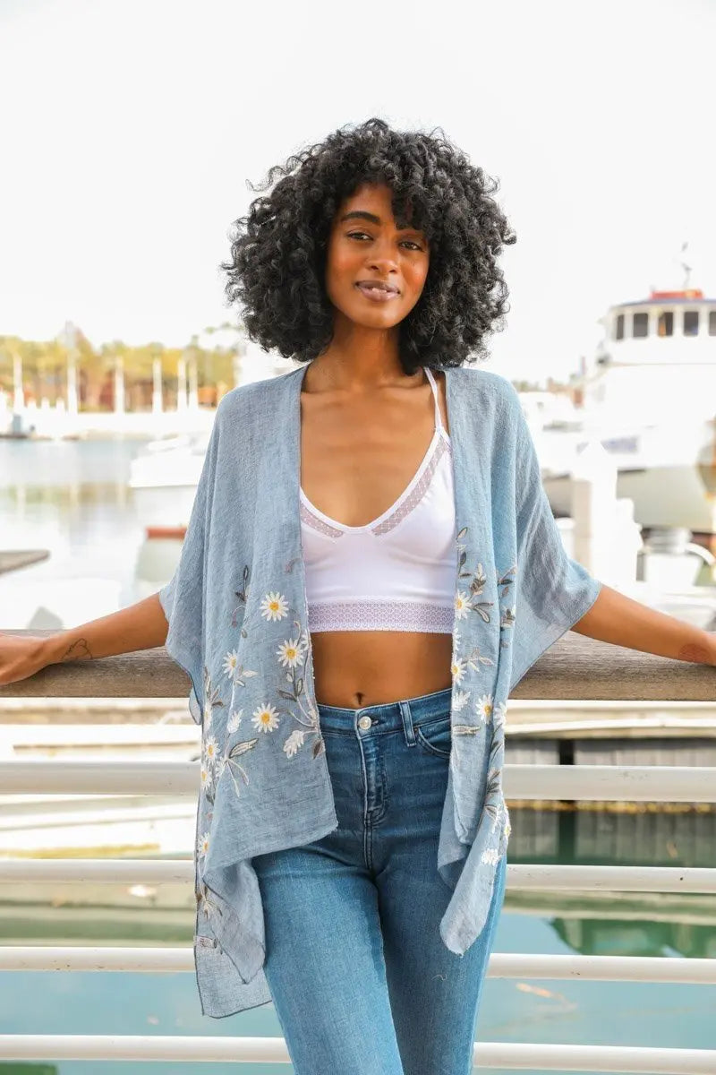 Spring Daisy Kimono - Boho Clothing and Accessories - Flyclothing LLC