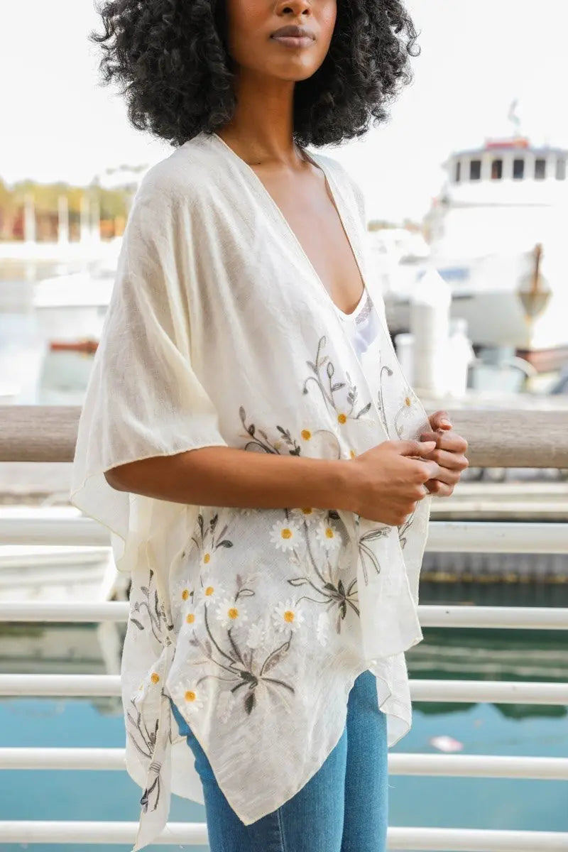 Spring Daisy Kimono - Boho Clothing and Accessories - Flyclothing LLC