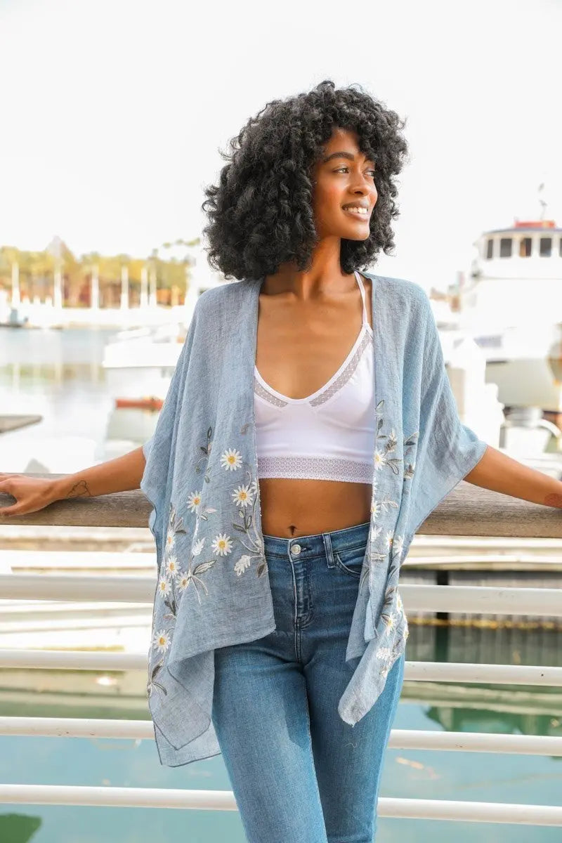 Spring Daisy Kimono - Boho Clothing and Accessories - Flyclothing LLC